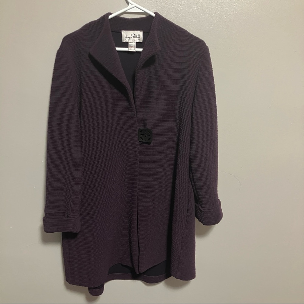 Joseph Ribkoff Deep Purple Cardigan size 10